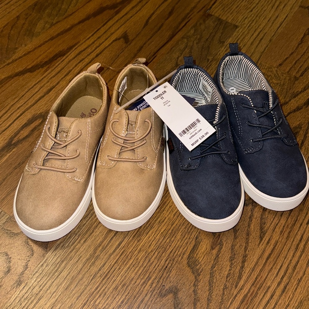Oshkosh dressy casual boys slab on shoes